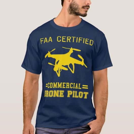 US Pilot Drone, erkend door de FAA, Commercieel UA T-shirt (Voorkant)