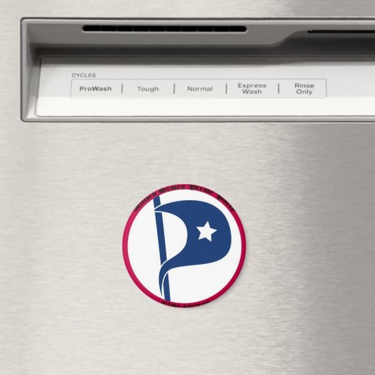 US Pirate Party Magneet (Insitu (Vaatwasser))