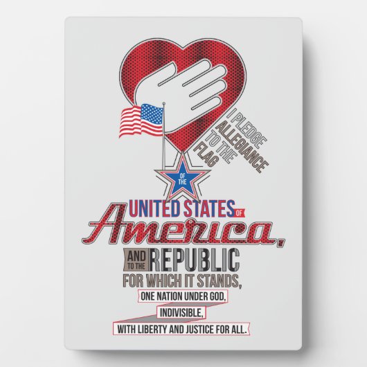 US Pledge of Allegiance Fotoplaat (voorkant)