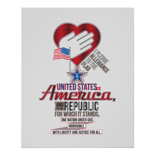 US Pledge of Allegiance Perfect Poster (Voorkant)