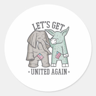 US Politics - Laten we weer naar het Verenigd Koni Ronde Sticker