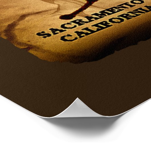 US Pony Express Map Route Art Poster (Hoek)