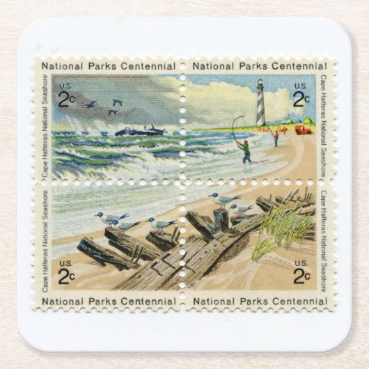 US Postage Stamp Onderzetter Set (Voorkant)