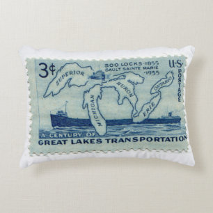 US Postage Stamp Sierkussen Accent Kussen