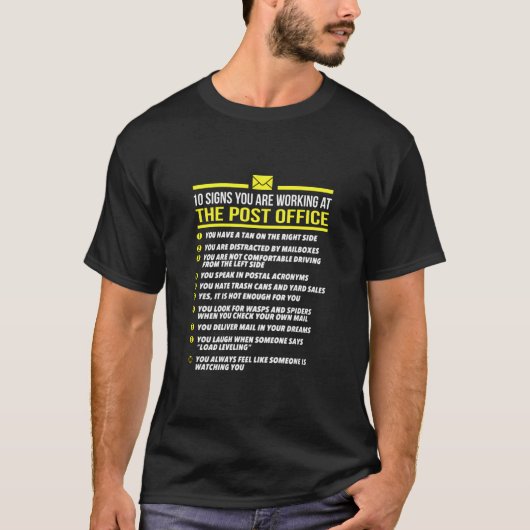 US Postal Service T Shirt -10 borden die u werkt (Voorkant)