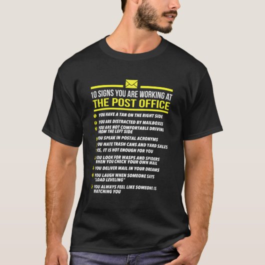 US Postal Service T Shirt -10 borden die u werkt (Voorkant)