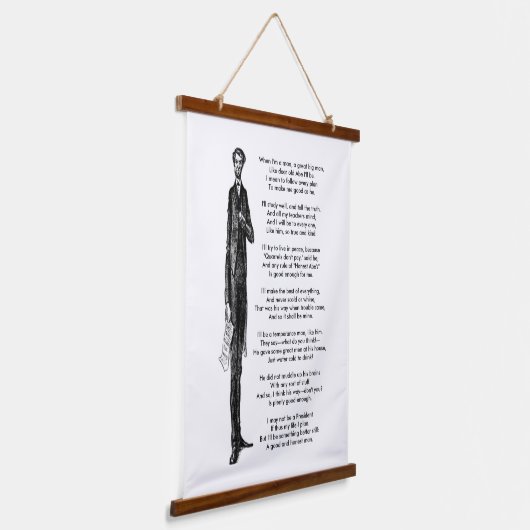 US President Abraham Lincoln Tribute Nursery Rhyme Hangend Wandkleed (Gebogen)