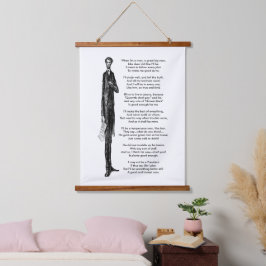 US President Abraham Lincoln Tribute Nursery Rhyme Hangend Wandkleed