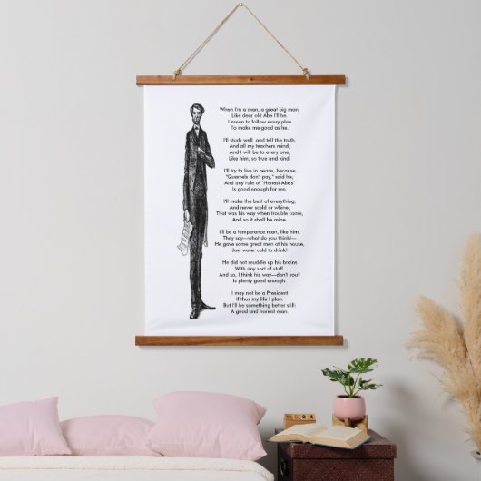 US President Abraham Lincoln Tribute Nursery Rhyme Hangend Wandkleed (Slaapkamer)