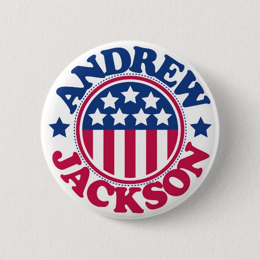 US President Andrew Jackson Ronde Button 5,7 Cm (Voorkant)