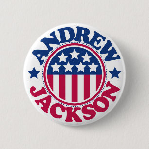 US President Andrew Jackson Ronde Button 5,7 Cm