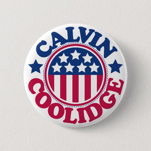 US President Calvin Coolidge Ronde Button 5,7 Cm (Voorkant)