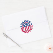 US President Calvin Coolidge Ronde Sticker (Envelop)