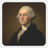 US President George Washington Vierkante Sticker (Voorkant)