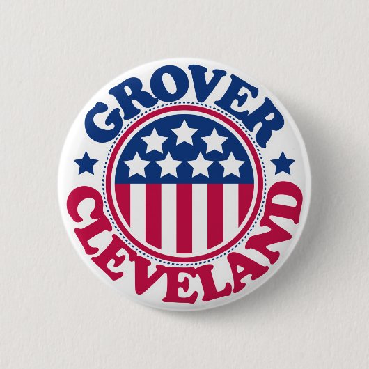 US President Grover Cleveland Ronde Button 5,7 Cm (Voorkant)