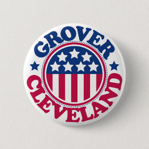 US President Grover Cleveland Ronde Button 5,7 Cm