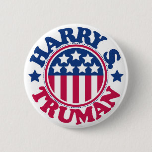 US President Harry S Truman Ronde Button 5,7 Cm