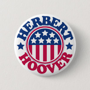 US President Herbert Hoover Ronde Button 5,7 Cm