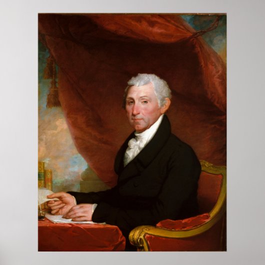 US President James Monroe door Gilbert Stuart Poster (Voorkant)