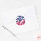 US President Lyndon Johnson Ronde Sticker (Envelop)