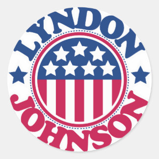 US President Lyndon Johnson Ronde Sticker