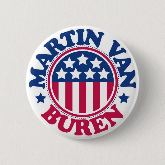 US President Martin Van Buren Ronde Button 5,7 Cm (Voorkant)