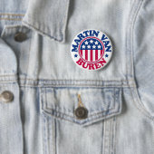 US President Martin Van Buren Ronde Button 5,7 Cm (In situ)