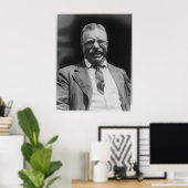 US President Theodore Teddy Roosevelt Laughing Poster (Thuiskantoor)
