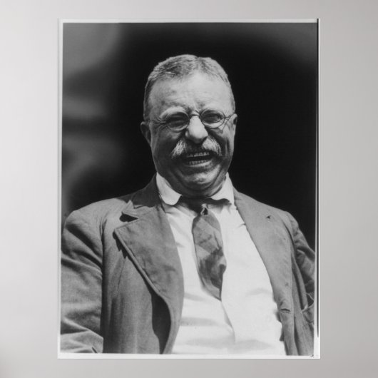 US President Theodore Teddy Roosevelt Laughing Poster (Voorkant)