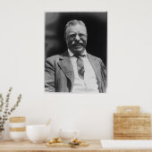 US President Theodore Teddy Roosevelt Laughing Poster (Keuken)