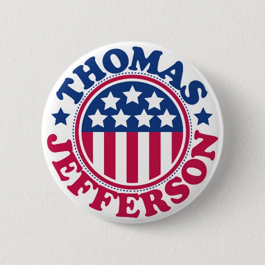 US President Thomas Jefferson Ronde Button 5,7 Cm (Voorkant)