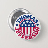 US President Thomas Jefferson Ronde Button 5,7 Cm (Voorkant /achterkant)