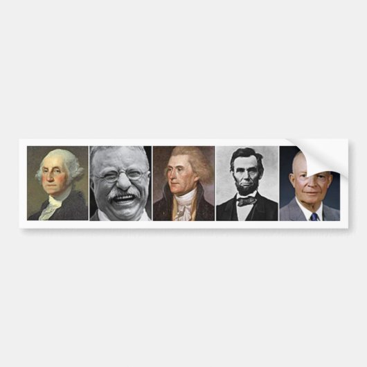 US-Presidenten Bumpersticker (Voorkant)