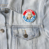 US Presidenten Campaign Button: #2 John Adams Ronde Button 5,7 Cm (In situ)