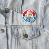 US Presidenten Campaign Button: #33 Harry Truman Ronde Button 5,7 Cm (In situ)
