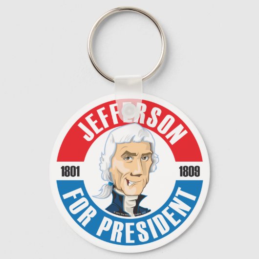US Presidenten Campaign Sleutelhanger: #3 Jefferso Sleutelhanger (Voorkant)