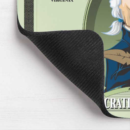 US Presidenten Mousepad: #3 Thomas Jefferson Muismat (Hoek)