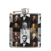 US Presidenten Plus Hamilton en Franklin Geschiede Heupfles (Voorkant)