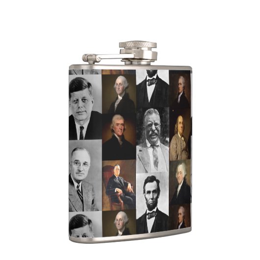 US Presidenten Plus Hamilton en Franklin Geschiede Heupfles (Rechts)