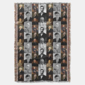 US Presidenten plus Hamilton en Franklin History Deken (Voorkant Verticaal)