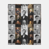US Presidenten plus Hamilton en Franklin History Fleece Deken (Voorkant)