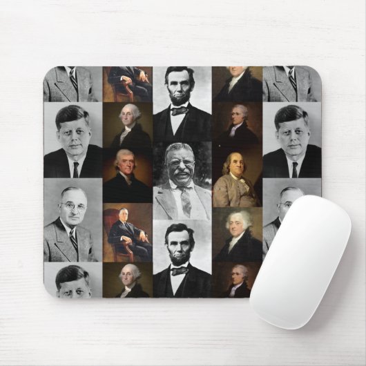 US Presidenten plus Hamilton en Franklin History Muismat (Met muis)