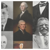 US Presidenten plus Hamilton en Franklin History Stof (Swatch)