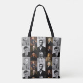 US Presidenten plus Hamilton en Franklin History Tote Bag (Achterkant)