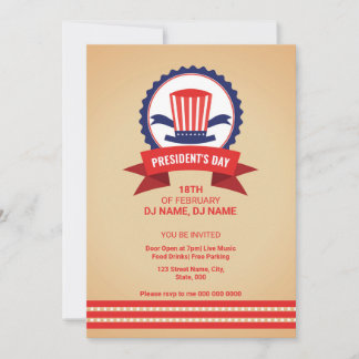 Us Presidents Day Flyer Sjabloon Kaart