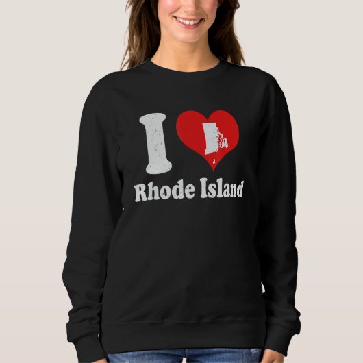 US Proud Citizen America Love State I Heart Rhode Trui (Voorkant)