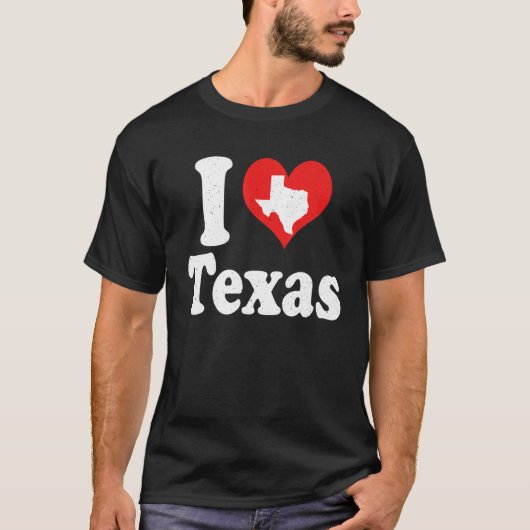 US Proud Citizen America Love State I Heart Texas T-shirt (Voorkant)