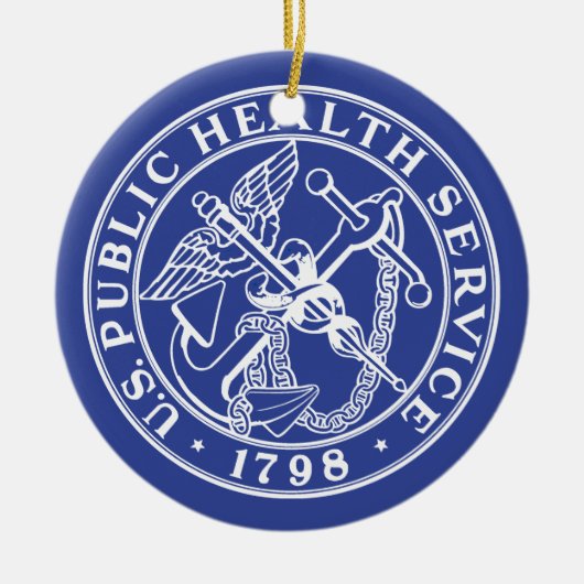US Public Health Service kerstdecoration Keramisch Ornament (Voorkant)