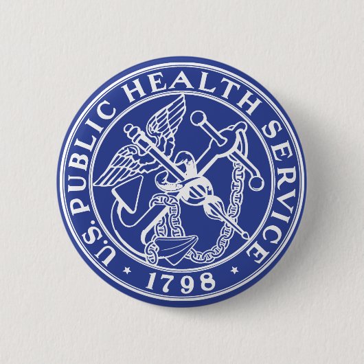 US Public Health Service Ronde Button 5,7 Cm (Voorkant)