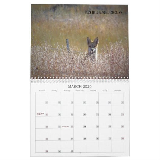US Public Lands Wildlife Calendar 2019 Kalender (Mar 2026)